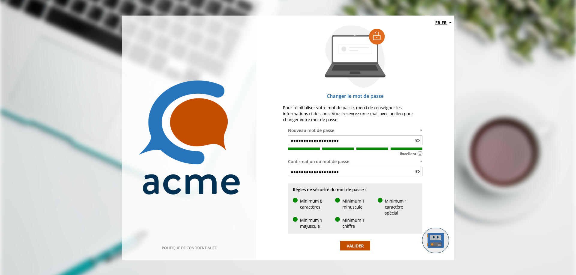 Page d'activation