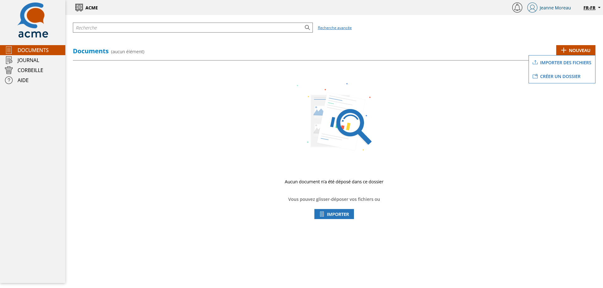 importer des fichiers