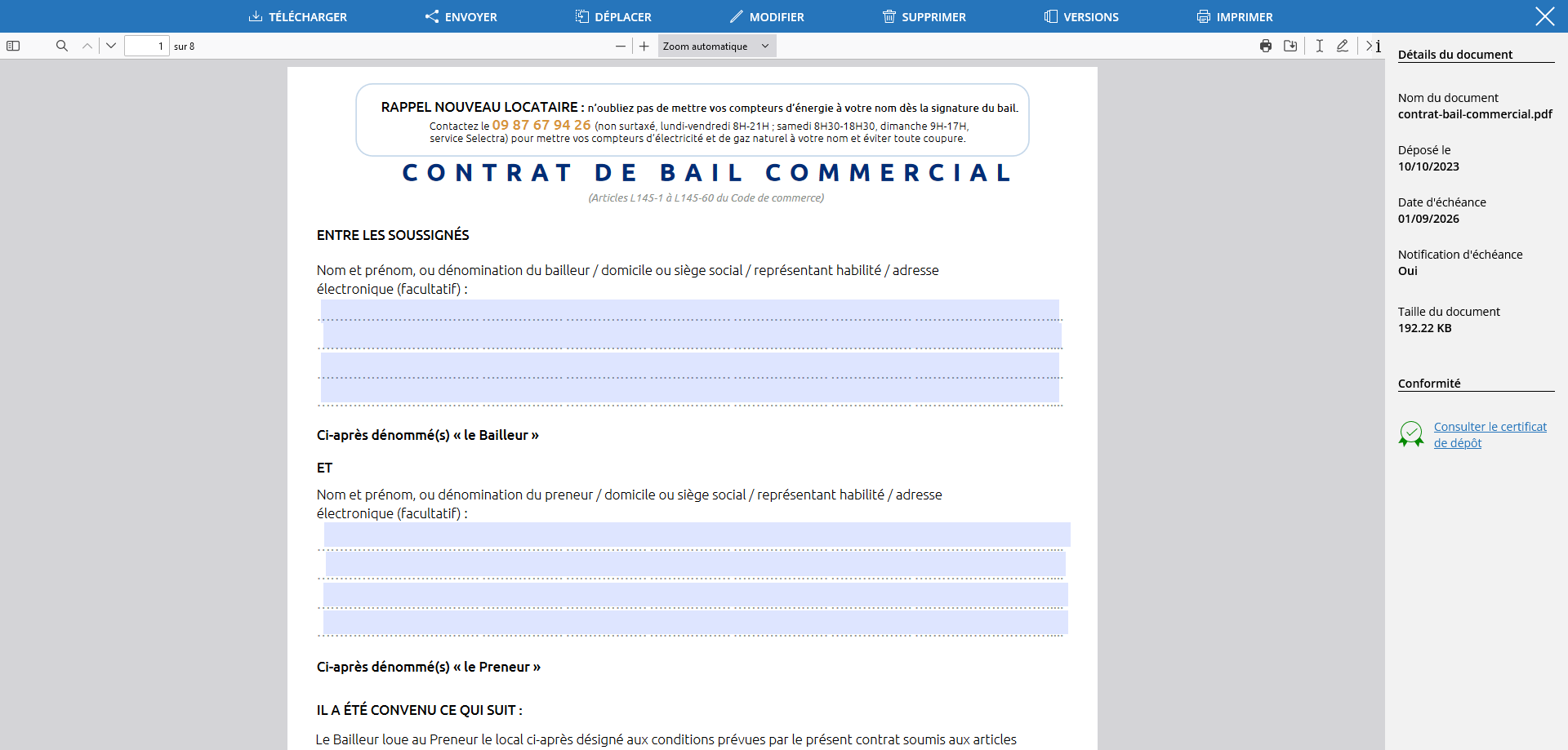 document non lu